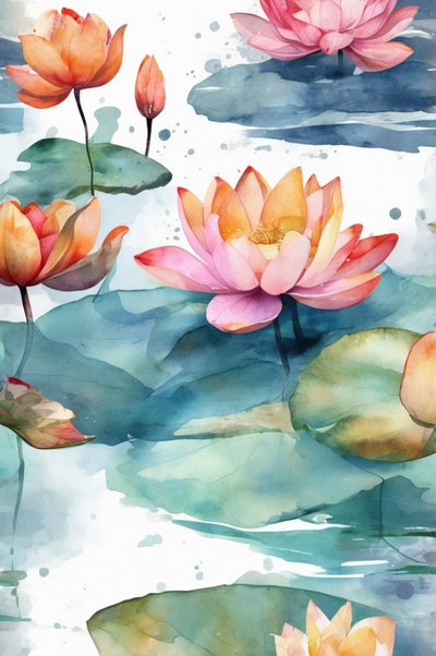 Serene Lotus Pond by Anda Bieza