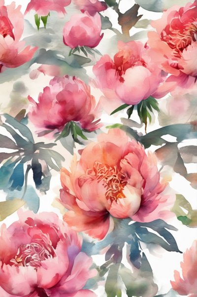 Soft Pink Peonies by Anda Bieza