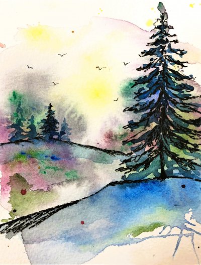 Vibrant Forest Sunrise by Anda Bieza