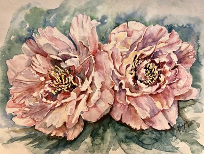 Vibrant Pink Peonies by Anda Bieza