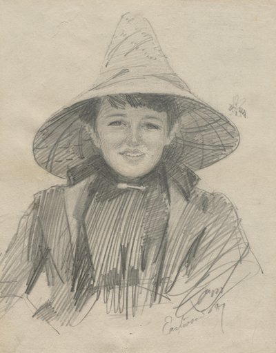 Ada Lymon Woman in a Large Hat by Anders Leonard Zorn