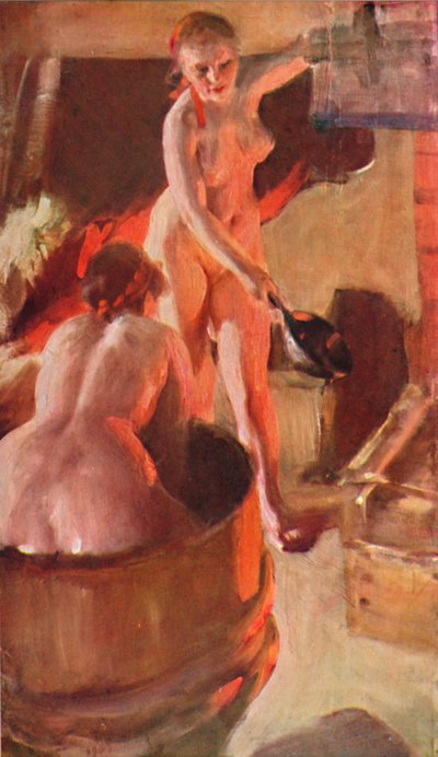 Girls from Dalarna Having a Bath by Anders Leonard Zorn