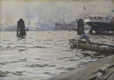 Port of Hamburg, 1891 by Anders Leonard Zorn
