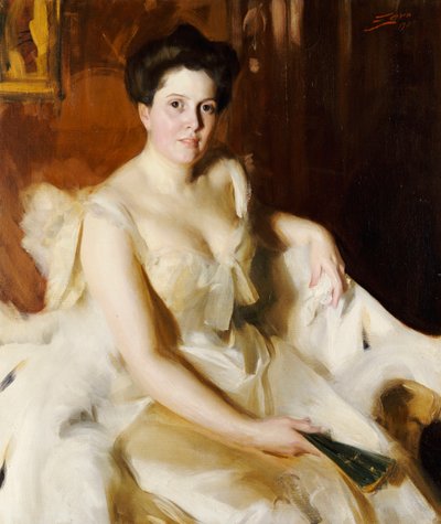 Portrait of Mrs de Ver Warner by Anders Leonard Zorn