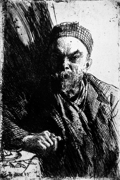 Portrait of the Poet Paul Verlaine by Anders Leonard Zorn