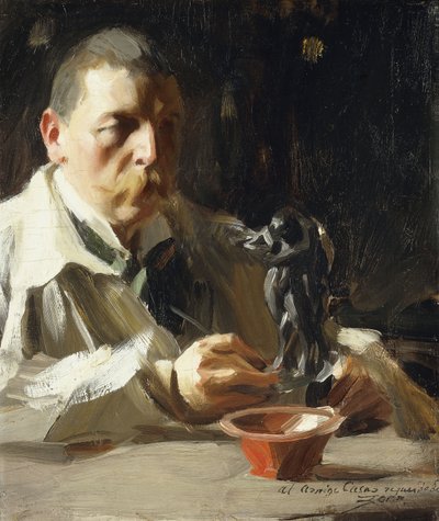 Self-portrait with Faun and Nymph by Anders Leonard Zorn