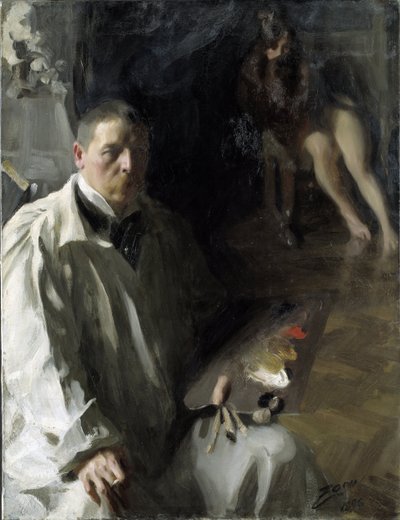Self-portrait with Model by Anders Leonard Zorn