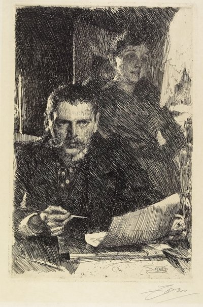 Zorn and His Wife, 1890 by Anders Leonard Zorn
