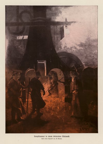 Steam hammer in a German rolling mill by Anders Montan