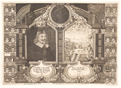 Johan Brockenhuus and Scene with the Evangelist Matthew. For Funeral Sermon by Anders Ottesen