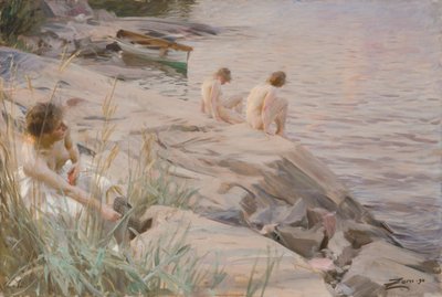 Girls Bathing in the Open Air by Anders Zorn
