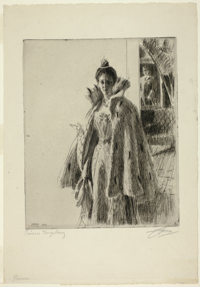 H. R. H. Princess Ingeborg of Sweden I by Anders Leonard Zorn