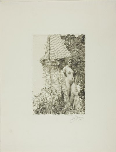 My Model and My Boat by Anders Leonard Zorn