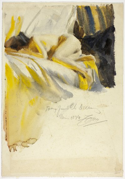 Nude Lying On Bed by Anders Leonard Zorn