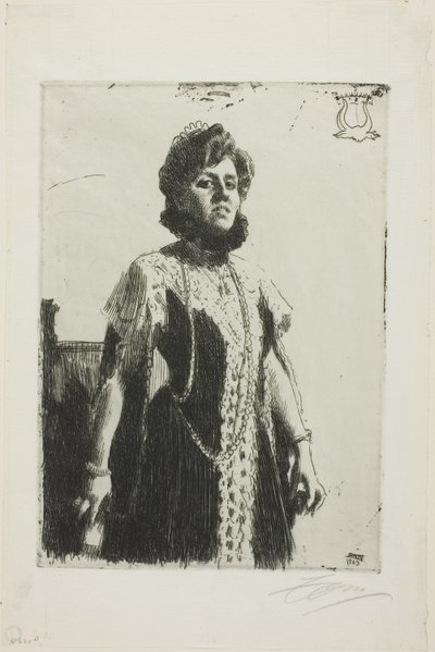 Oxenstierna (Mrs. Aurore Klintberg, née Oxenstierna, Whole Length) by Anders Leonard Zorn