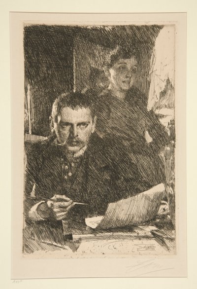 Portrait of the Artist and His Wife by Anders Leonard Zorn