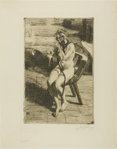 The Hair-Ribbon by Anders Leonard Zorn