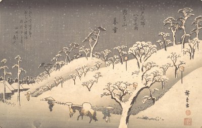 Asukayama in Evening Snow by Ando Hiroshige