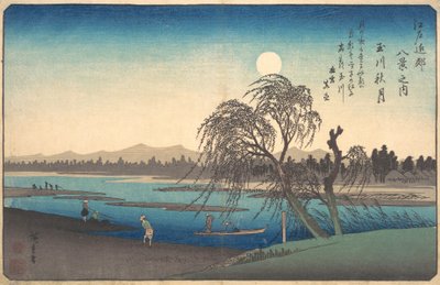 Autumn Moon on the Tama River by Ando Hiroshige