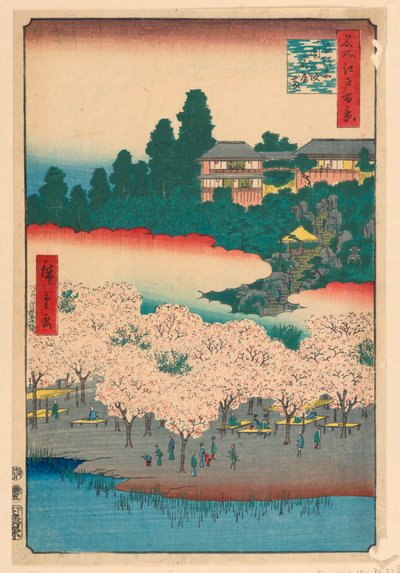 Flower Pavilion, Dango Hill, Sendagi, from the Series One Hundred Famous Views of Edo by Ando Hiroshige