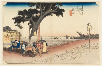 Fukuroi Teahouse, in The Fifty-Three Stations of the Tokaido Road by Ando Hiroshige