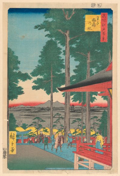Inari Shrine at Oji from the Series One Hundred Famous Views of Edo by Ando Hiroshige