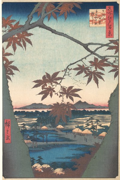 Maples at Mama, from the series One Hundred Famous Views of Edo by Ando Hiroshige