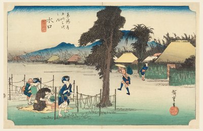 Minakuchi, in The Fifty-Three Stations of the Tokaido Road by Ando Hiroshige
