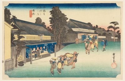 Narumi, A Place Famous for Its Cloth, in The Fifty-Three Stations of the Tokaido Road by Ando Hiroshige