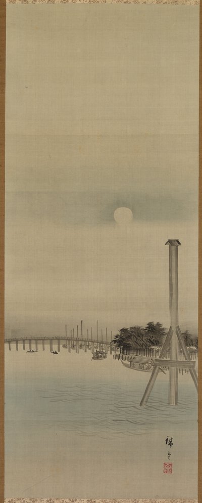 Night Scene on the Sumida River by Ando Hiroshige