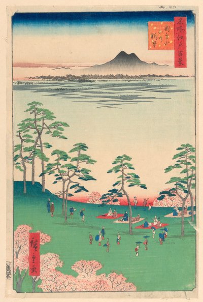 Northward View from Askua Hill (Askua-yama Kita no Chobo) From the Series One Hundred Famous Views of Edo by Ando Hiroshige