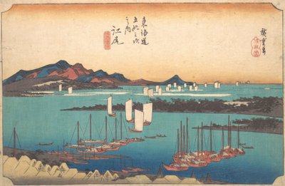 Panorama of Miwo Pine Wood from Ejiri, 1834 by Ando Hiroshige
