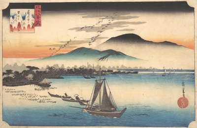 Returning Geese at Katada by Ando Hiroshige