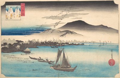 Returning Geese at Katada by Ando Hiroshige