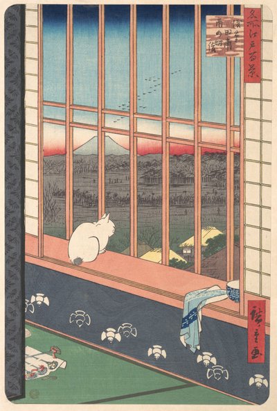 Revelers Returned from the Tori no Machi Festival at Asakusa, from the series One Hundred, 1857 by Ando Hiroshige