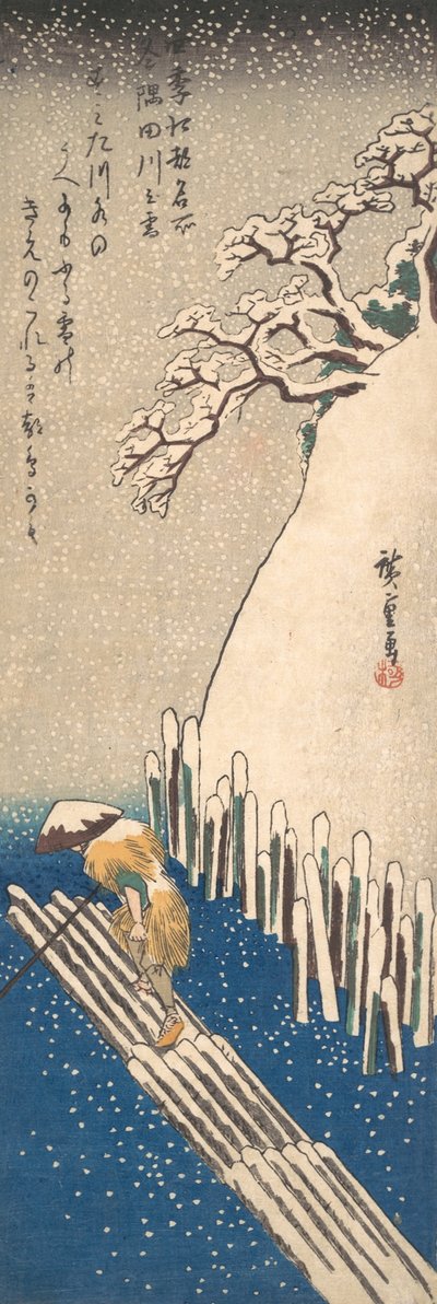 Snow on the Sumida River by Ando Hiroshige