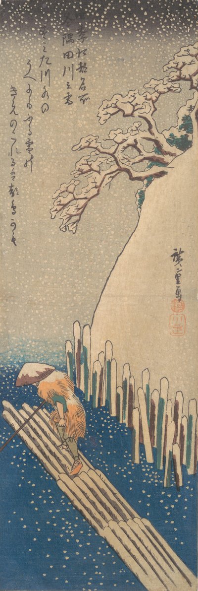 Snow on the Sumida River by Ando Hiroshige