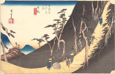 Station Twenty-six: Nissaka, Sayo no Nakayama, from the Fifty-three Stations of the..., ca. 1833-34 by Ando Hiroshige