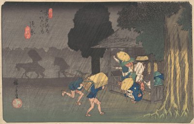 Suhara, from The Sixty-nine Stations of the Kisokaido, ca. 1838 by Ando Hiroshige
