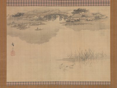The Imado Bridge at the Foot of Mount Matsuchi by Ando Hiroshige