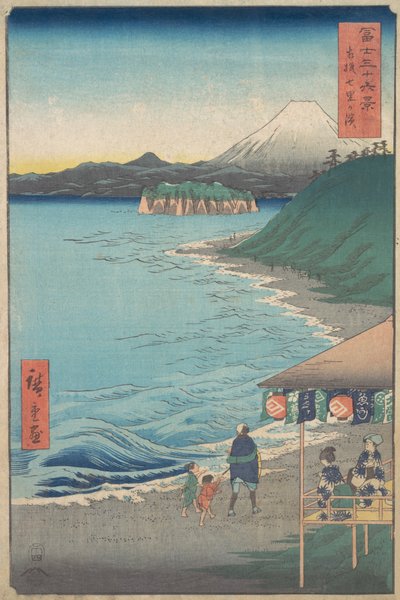 View of Mount Fuji from Seven-ri Beach, Province of Sagami by Ando Hiroshige