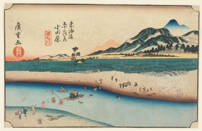 Woodblock from Fifty-Three Stations on the Tokaido by Ando Hiroshige