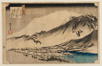 Woodblock print - Evening snow at Mt. Hira, 1797-1858 by Ando Hiroshige