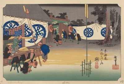 Seki Station by Ando or Utagawa (after) Hiroshige