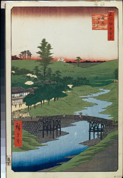 One Hundred Famous Views of Edo: Hiroo on Furukawa River by Ando or Utagawa Hiroshige