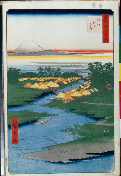 One Hundred Famous Views of Edo: Horie and Nekozane by Ando or Utagawa Hiroshige