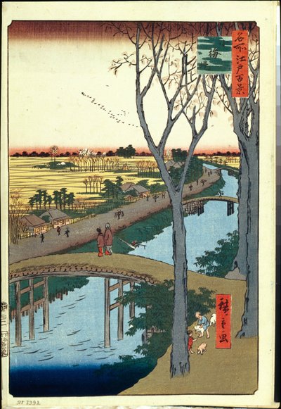 One Hundred Famous Views of Edo: Koume Embankment by Ando or Utagawa Hiroshige