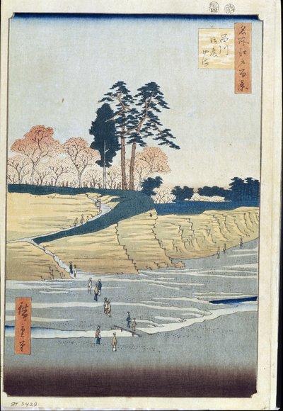 One Hundred Famous Views of Edo: Palace Hill in Shinagawa by Ando or Utagawa Hiroshige