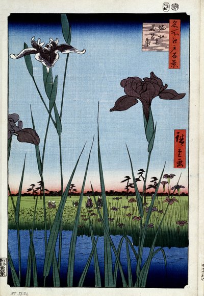 Irises at Horikiri (One Hundred Famous Views of Edo) by Ando or Utagawa Hiroshige