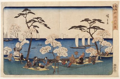 Cherry Blossoms At Uyeno by Ando or Utagawa Hiroshige